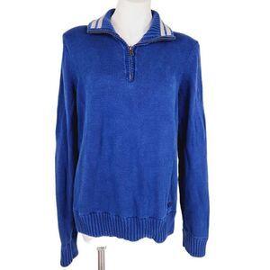 Aeropostale quarter zip sweater blue Size medium